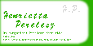 henrietta perelesz business card